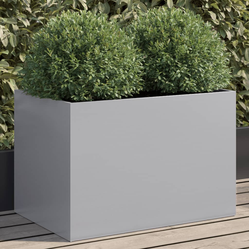 vidaXL plantekasse 62x40x39 cm galvaniseret stål sølvfarvet vidaXL plantekasse 62x40x39 cm galvaniseret stål sølvfarvet