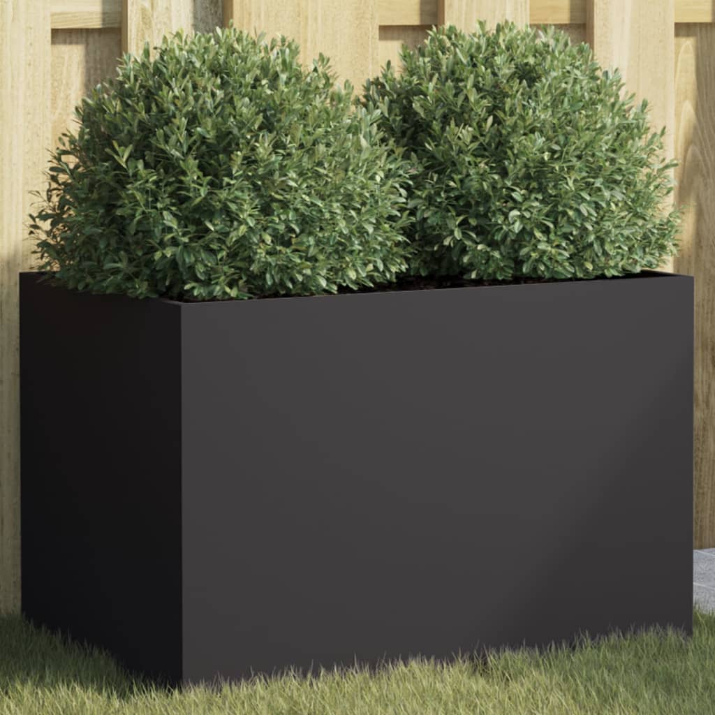 vidaXL plantekasse 62x40x39 cm koldvalset stål sort vidaXL plantekasse 62x40x39 cm koldvalset stål sort