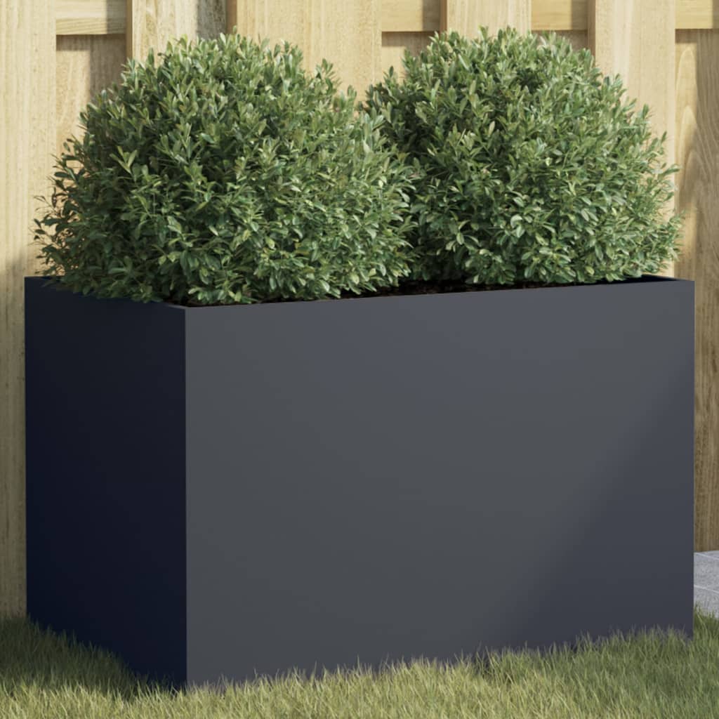 vidaXL plantekasse 62x40x39 cm stål antracitgrå vidaXL plantekasse 62x40x39 cm stål antracitgrå