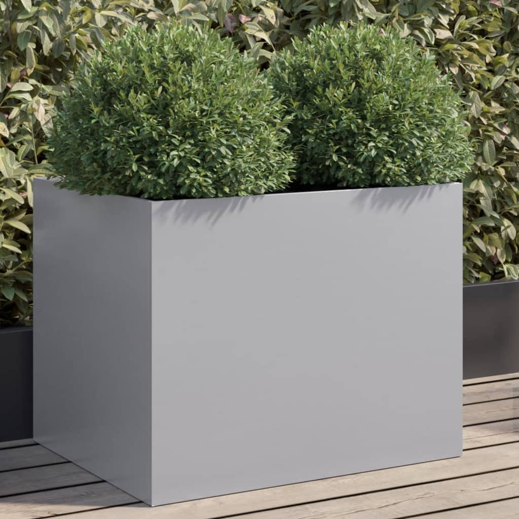 vidaXL plantekasse 62x47x46 cm galvaniseret stål sølvfarvet vidaXL plantekasse 62x47x46 cm galvaniseret stål sølvfarvet