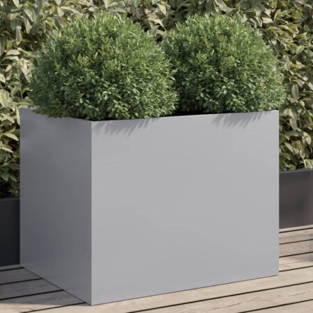 vidaXL plantekasse 62x47x46 cm galvaniseret stål sølvfarvet