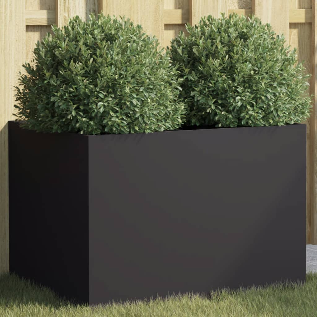 vidaXL plantekasse 62x47x46 cm koldvalset stål sort vidaXL plantekasse 62x47x46 cm koldvalset stål sort