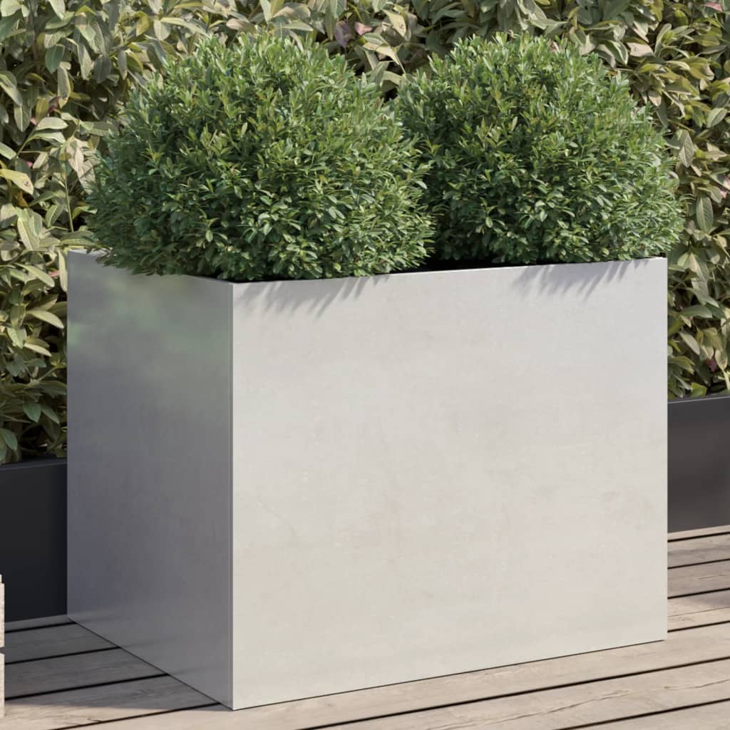 vidaXL plantekasse 62x47x46 cm rustfrit stål sølvfarvet vidaXL plantekasse 62x47x46 cm rustfrit stål sølvfarvet