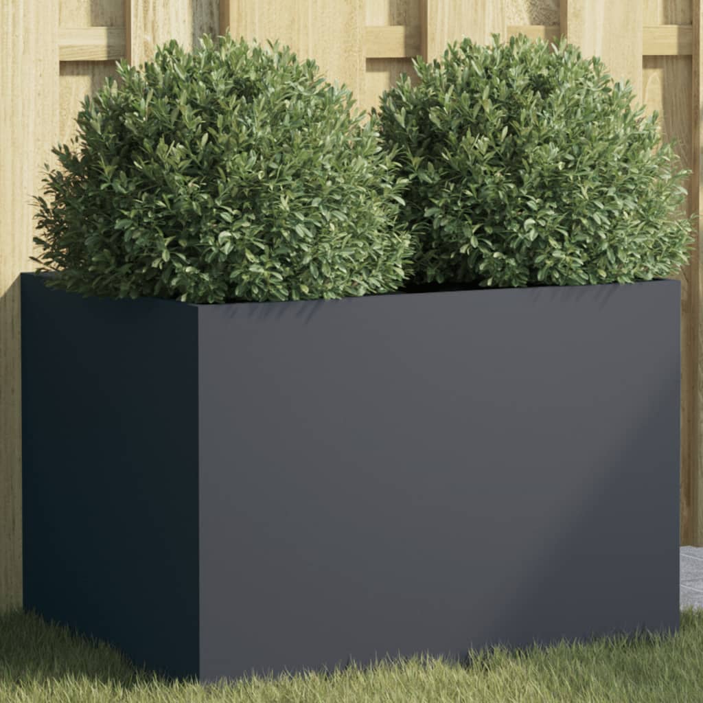 vidaXL plantekasse 62x47x46 cm stål antracitgrå vidaXL plantekasse 62x47x46 cm stål antracitgrå