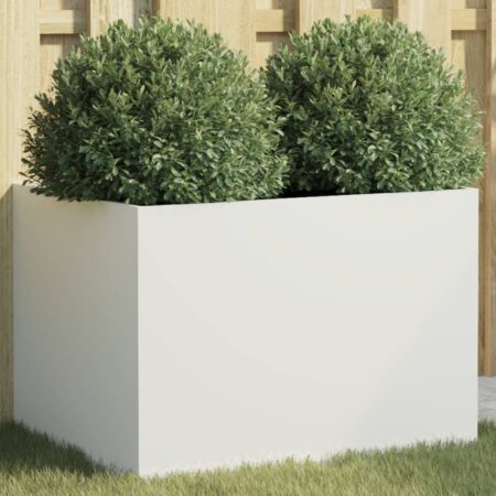 vidaXL plantekasse 62x47x46 cm stål hvid