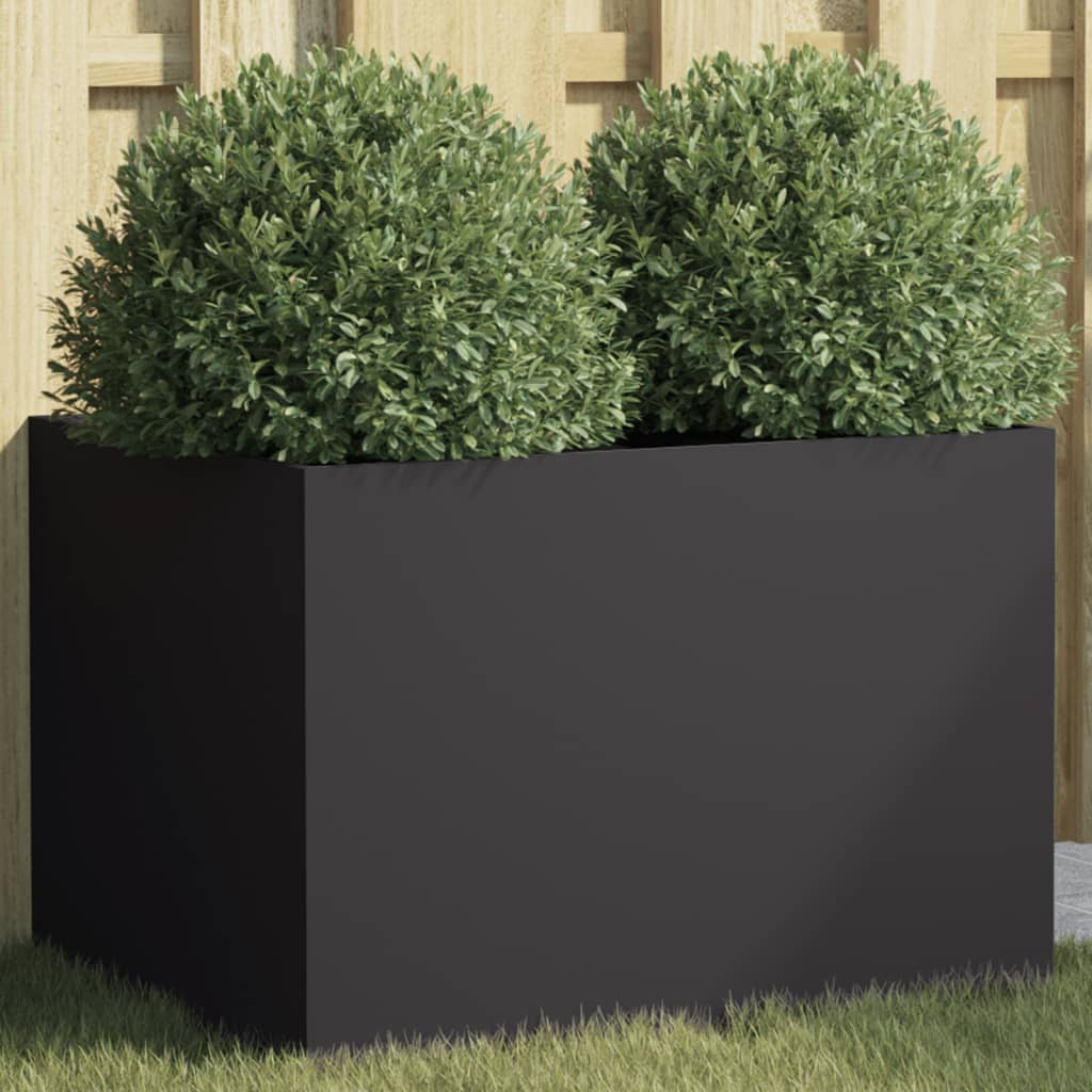 vidaXL plantekasse 62x47x46 cm stål sort vidaXL plantekasse 62x47x46 cm stål sort