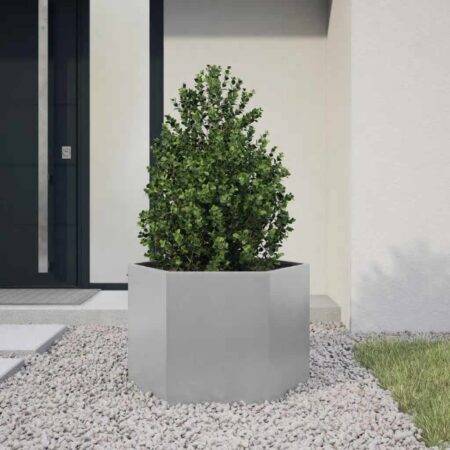 vidaXL plantekasse 69x60x45 cm sekskantet galvaniseret stål