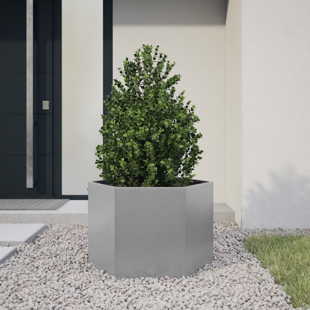 vidaXL plantekasse 69x60x45 cm sekskantet galvaniseret stål vidaXL plantekasse 69x60x45 cm sekskantet galvaniseret stål