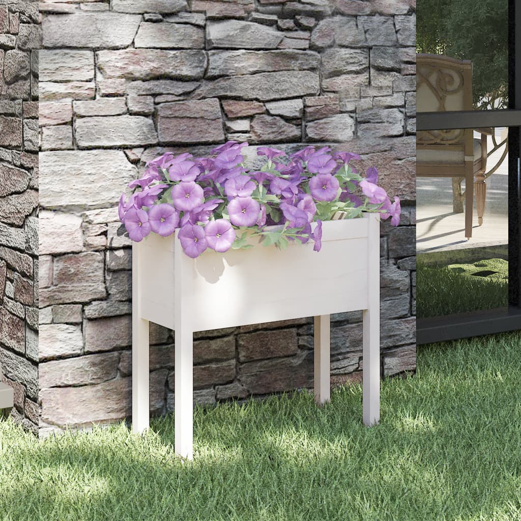 vidaXL plantekasse 70x31x70 cm massivt fyrretræ hvid vidaXL plantekasse 70x31x70 cm massivt fyrretræ hvid