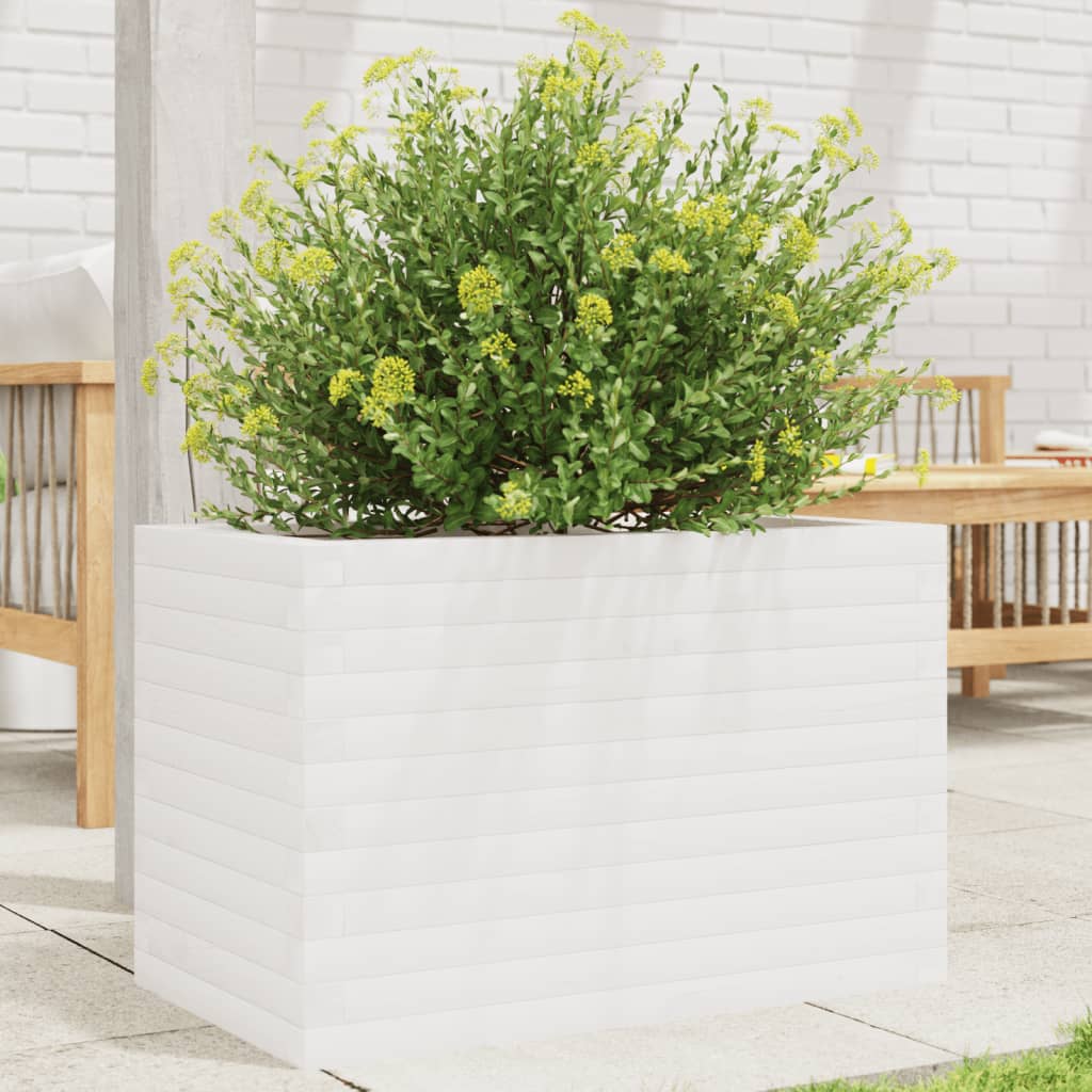 vidaXL plantekasse 70x40x45,5 cm massivt fyrretræ hvid vidaXL plantekasse 70x40x45,5 cm massivt fyrretræ hvid