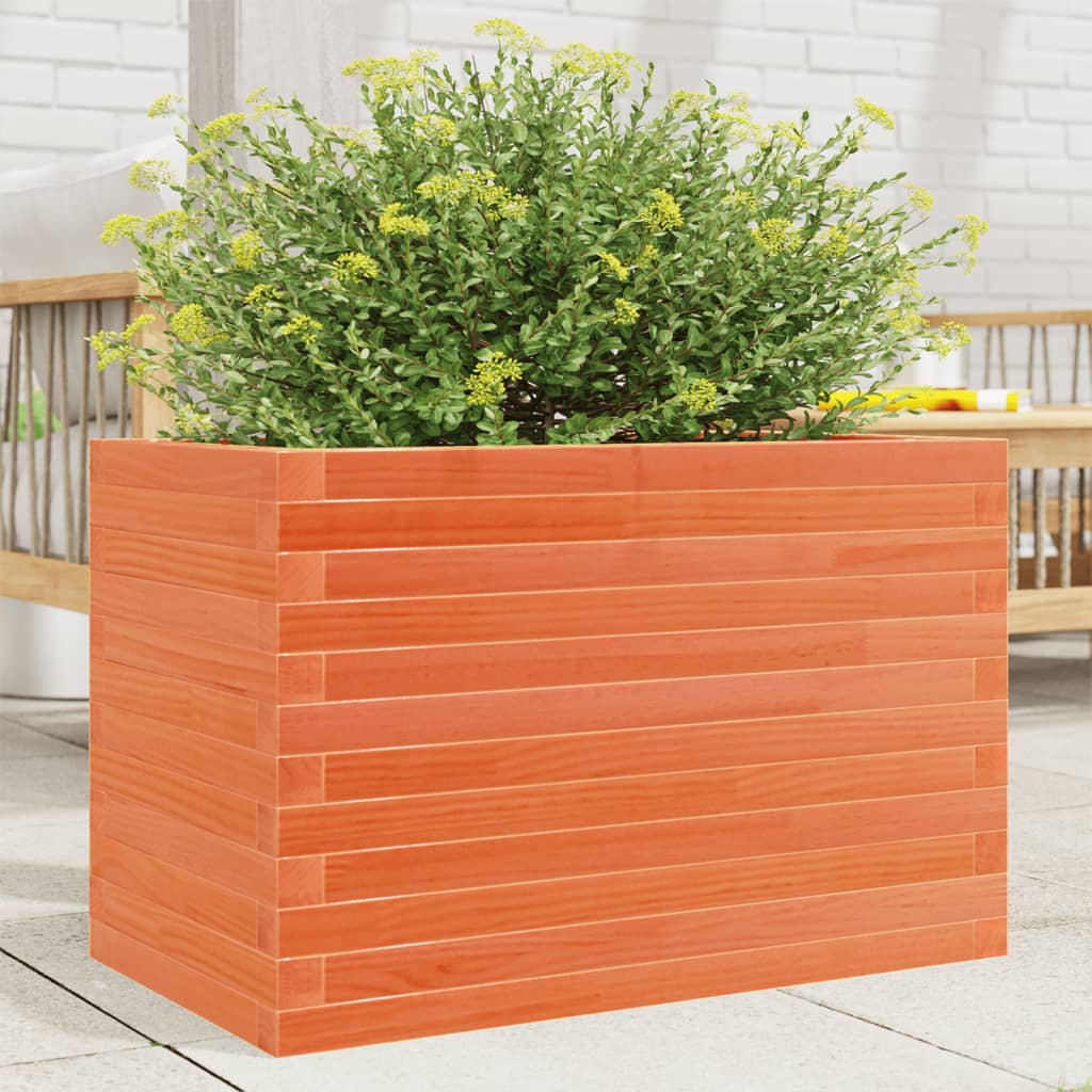 vidaXL plantekasse 70x40x46 cm massivt fyrretræ gyldenbrun vidaXL plantekasse 70x40x46 cm massivt fyrretræ gyldenbrun