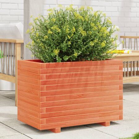 vidaXL plantekasse 70x40x49,5 cm massivt fyrretræ gyldenbrun