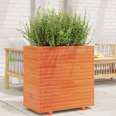 vidaXL plantekasse 70x40x72 cm massivt fyrretræ gyldenbrun