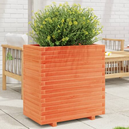 vidaXL plantekasse 70x40x72,5 cm massivt fyrretræ gyldenbrun