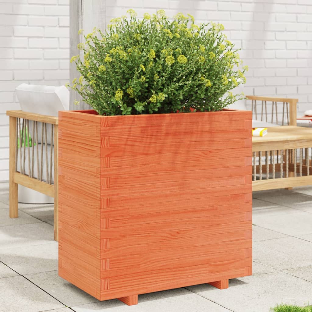 vidaXL plantekasse 70x40x72,5 cm massivt fyrretræ gyldenbrun vidaXL plantekasse 70x40x72,5 cm massivt fyrretræ gyldenbrun