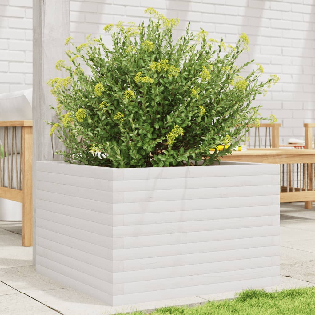 vidaXL plantekasse 70x70x45,5 cm massivt fyrretræ hvid vidaXL plantekasse 70x70x45,5 cm massivt fyrretræ hvid