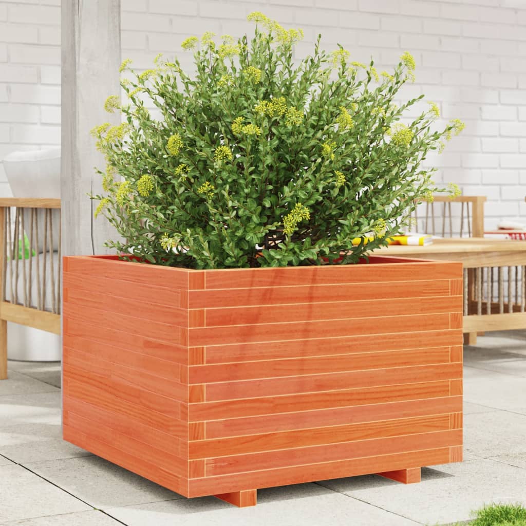 vidaXL plantekasse 70x70x49,5 cm massivt fyrretræ gyldenbrun vidaXL plantekasse 70x70x49,5 cm massivt fyrretræ gyldenbrun