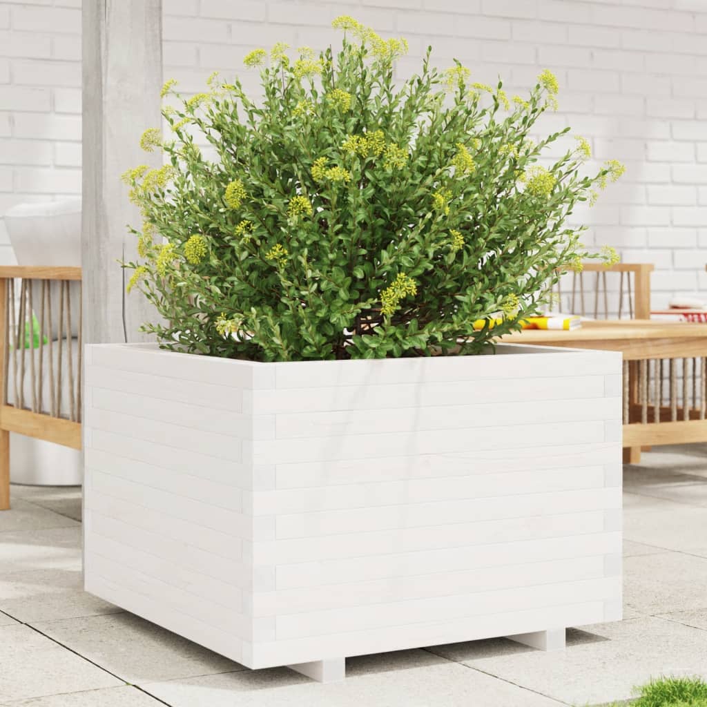 vidaXL plantekasse 70x70x49,5 cm massivt fyrretræ hvid vidaXL plantekasse 70x70x49,5 cm massivt fyrretræ hvid