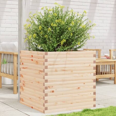 vidaXL plantekasse 70x70x68,5 cm massivt fyrretræ