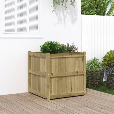 vidaXL plantekasse 70x70x70 cm imprægneret fyrretræ
