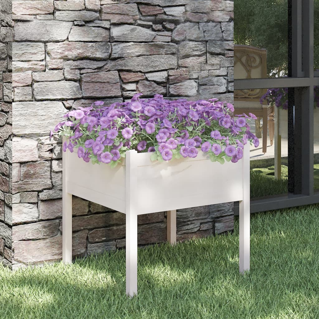 vidaXL plantekasse 70x70x70 cm massivt fyrretræ hvid vidaXL plantekasse 70x70x70 cm massivt fyrretræ hvid