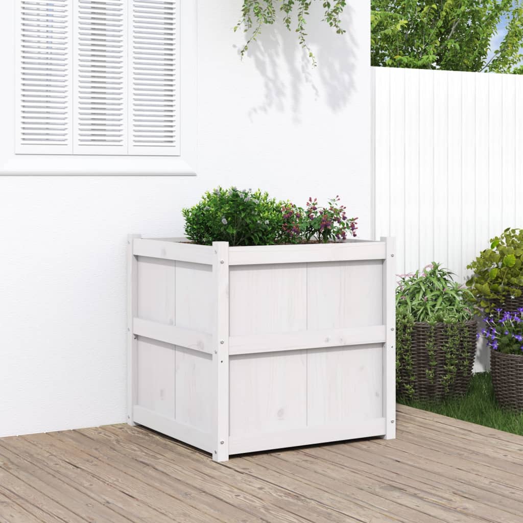 vidaXL plantekasse 70x70x70 cm massivt fyrretræ hvid vidaXL plantekasse 70x70x70 cm massivt fyrretræ hvid