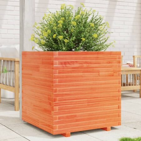 vidaXL plantekasse 70x70x72 cm massivt fyrretræ gyldenbrun