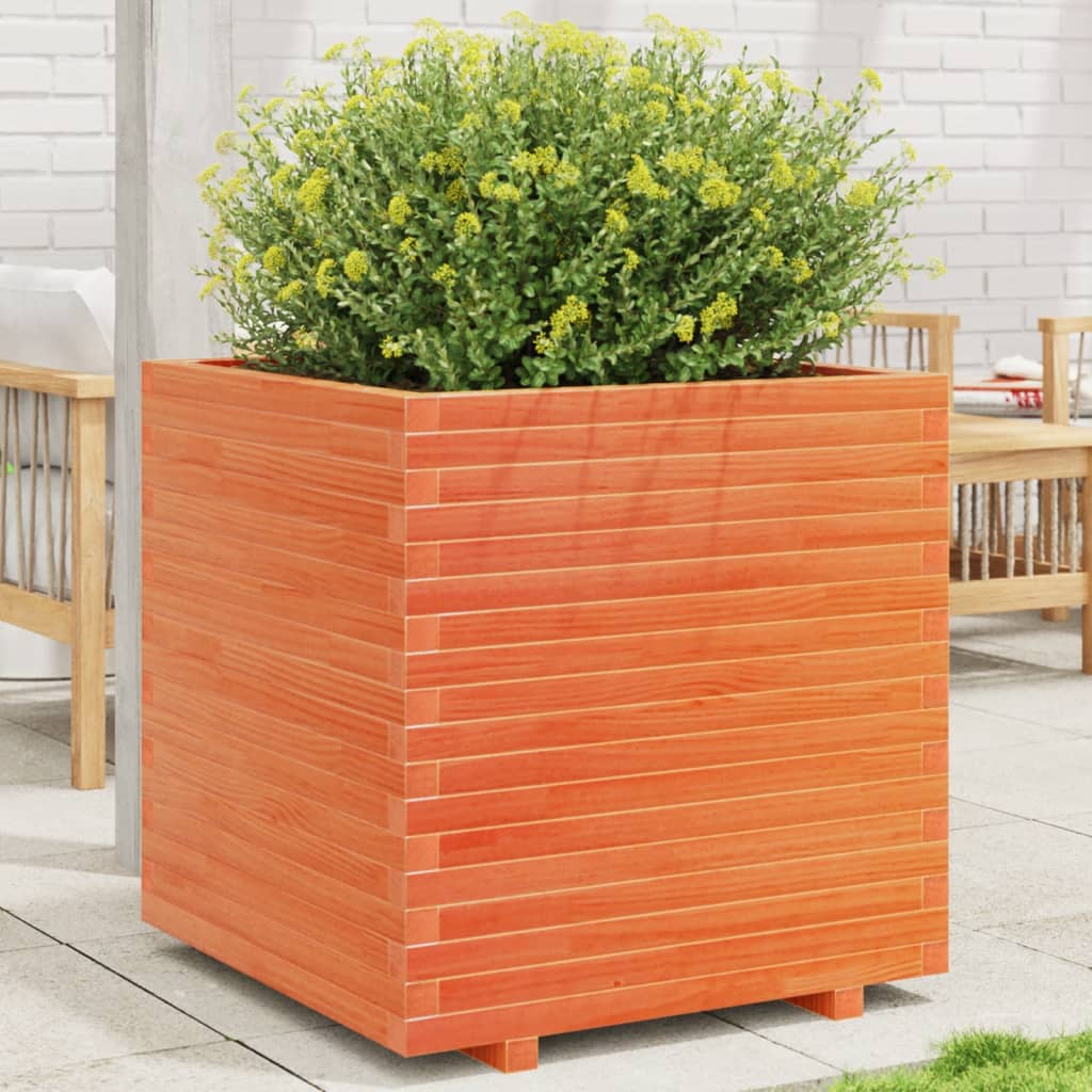 vidaXL plantekasse 70x70x72,5 cm massivt fyrretræ gyldenbrun vidaXL plantekasse 70x70x72,5 cm massivt fyrretræ gyldenbrun