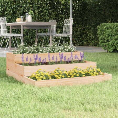 vidaXL plantekasse 78x78x27 cm massivt fyrretræ