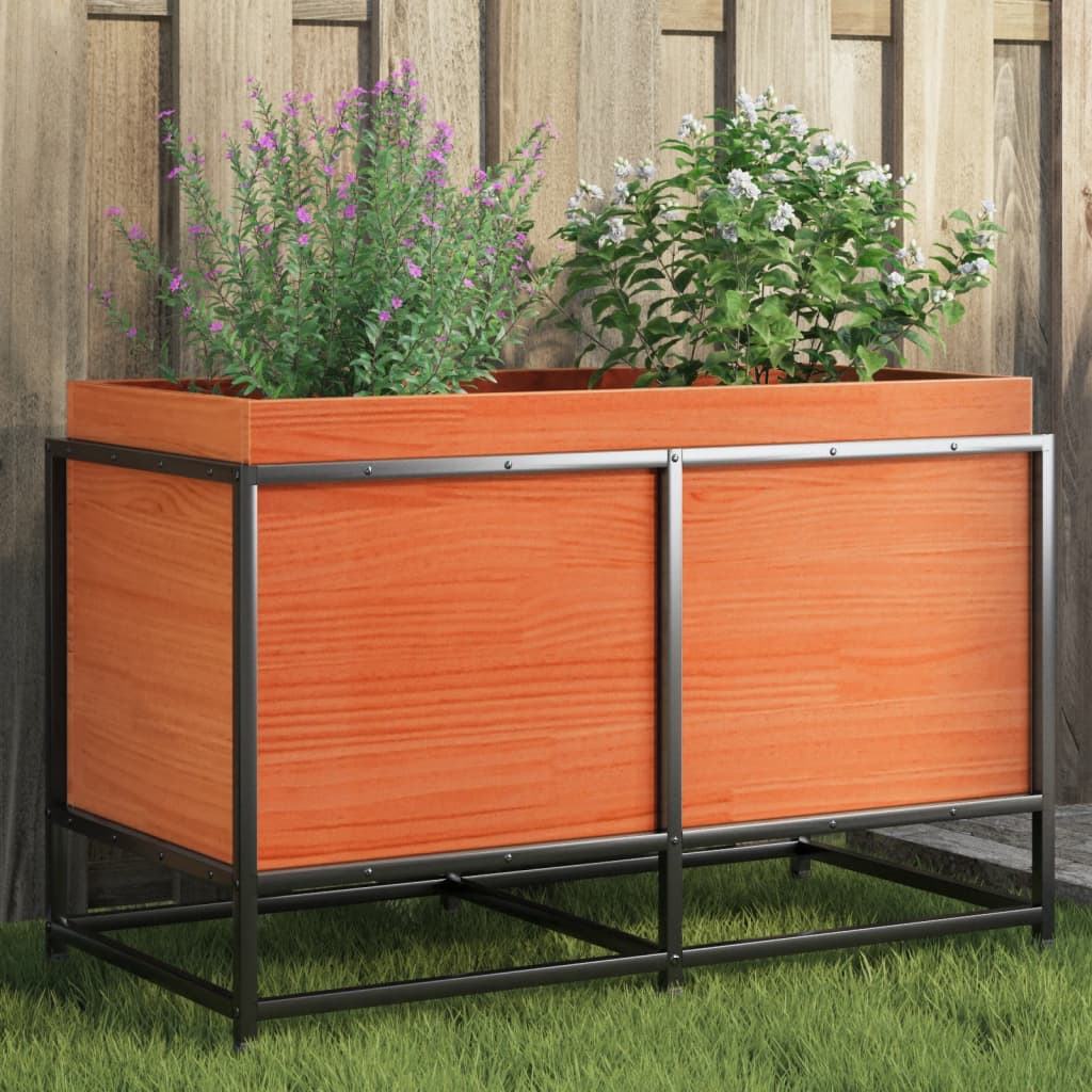 vidaXL plantekasse 80x40x50 cm massivt fyrretræ gyldenbrun vidaXL plantekasse 80x40x50 cm massivt fyrretræ gyldenbrun