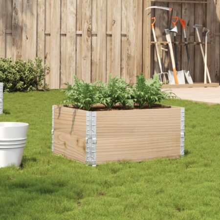 vidaXL plantekasse 80x60 cm massivt fyrretræ