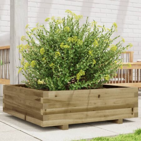 vidaXL plantekasse 80x80x26,5 cm imprægneret fyrretræ
