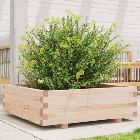vidaXL plantekasse 80x80x26,5 cm massivt fyrretræ