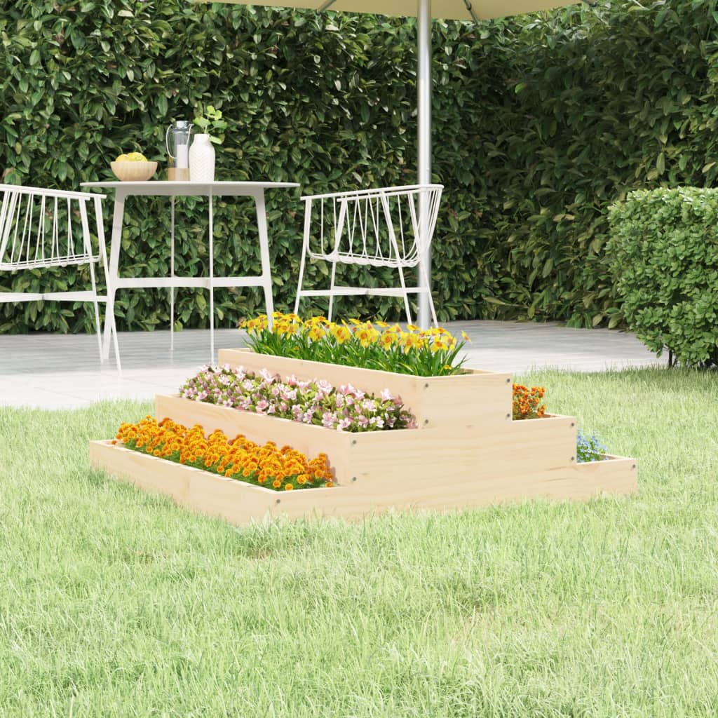 vidaXL plantekasse 80x80x27 cm massivt fyrretræ vidaXL plantekasse 80x80x27 cm massivt fyrretræ