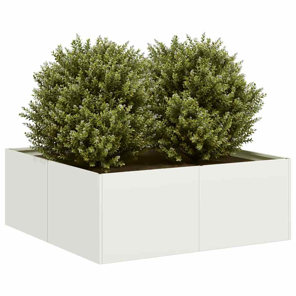 vidaXL plantekasse 80x80x30 cm stål hvid vidaXL plantekasse 80x80x30 cm stål hvid