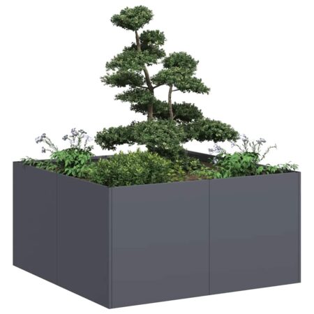 vidaXL plantekasse 80x80x40 cm koldvalset stål antracitgrå