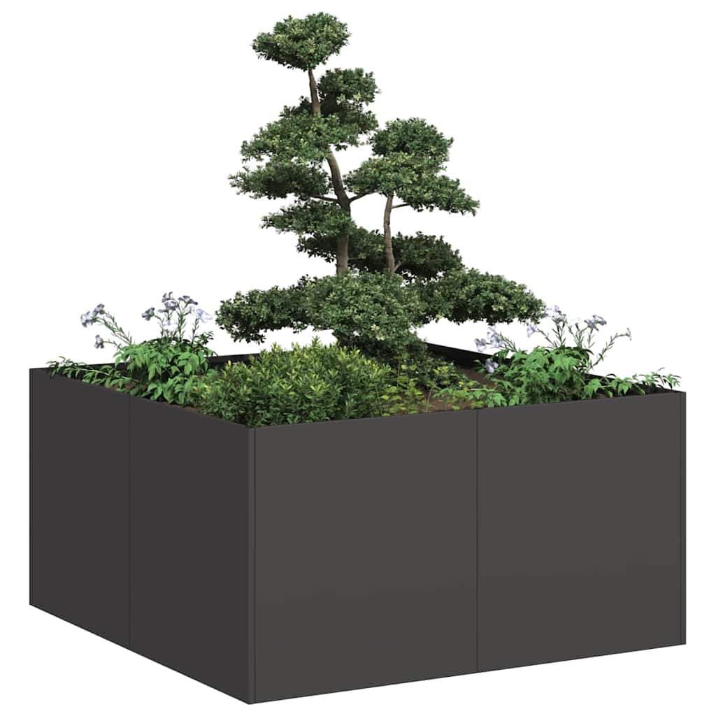 vidaXL plantekasse 80x80x40 cm koldvalset stål sort vidaXL plantekasse 80x80x40 cm koldvalset stål sort