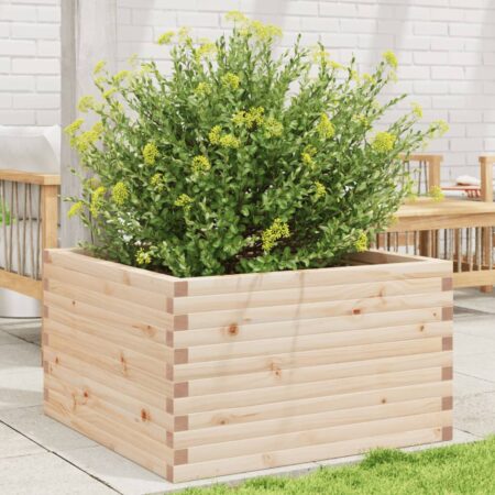 vidaXL plantekasse 80x80x46 cm massivt fyrretræ