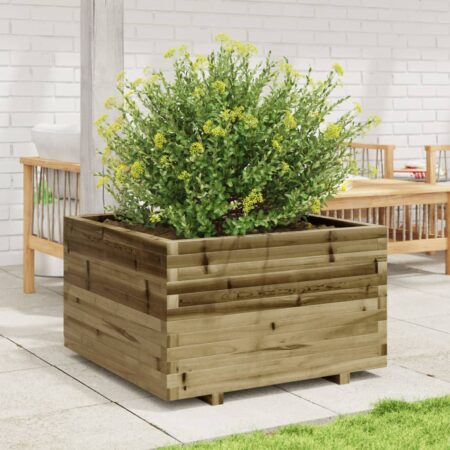 vidaXL plantekasse 80x80x49,5 cm imprægneret fyrretræ