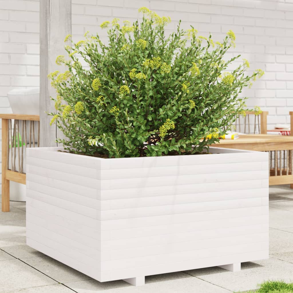 vidaXL plantekasse 80x80x49,5 cm massivt fyrretræ hvid vidaXL plantekasse 80x80x49,5 cm massivt fyrretræ hvid
