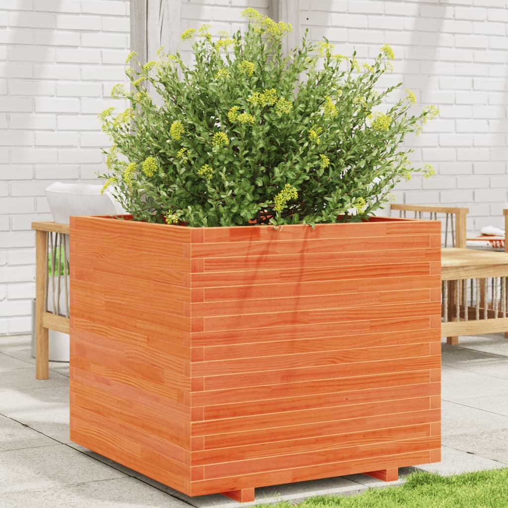 vidaXL plantekasse 80x80x72 cm massivt fyrretræ gyldenbrun vidaXL plantekasse 80x80x72 cm massivt fyrretræ gyldenbrun