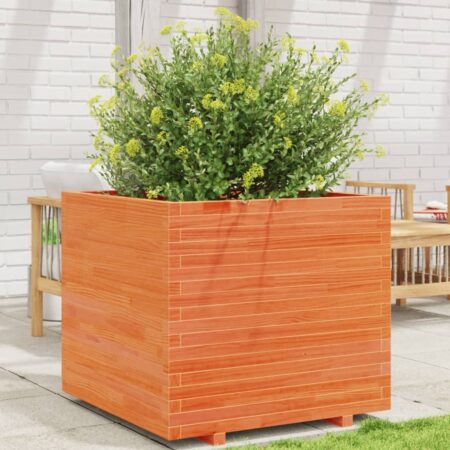 vidaXL plantekasse 80x80x72 cm massivt fyrretræ gyldenbrun
