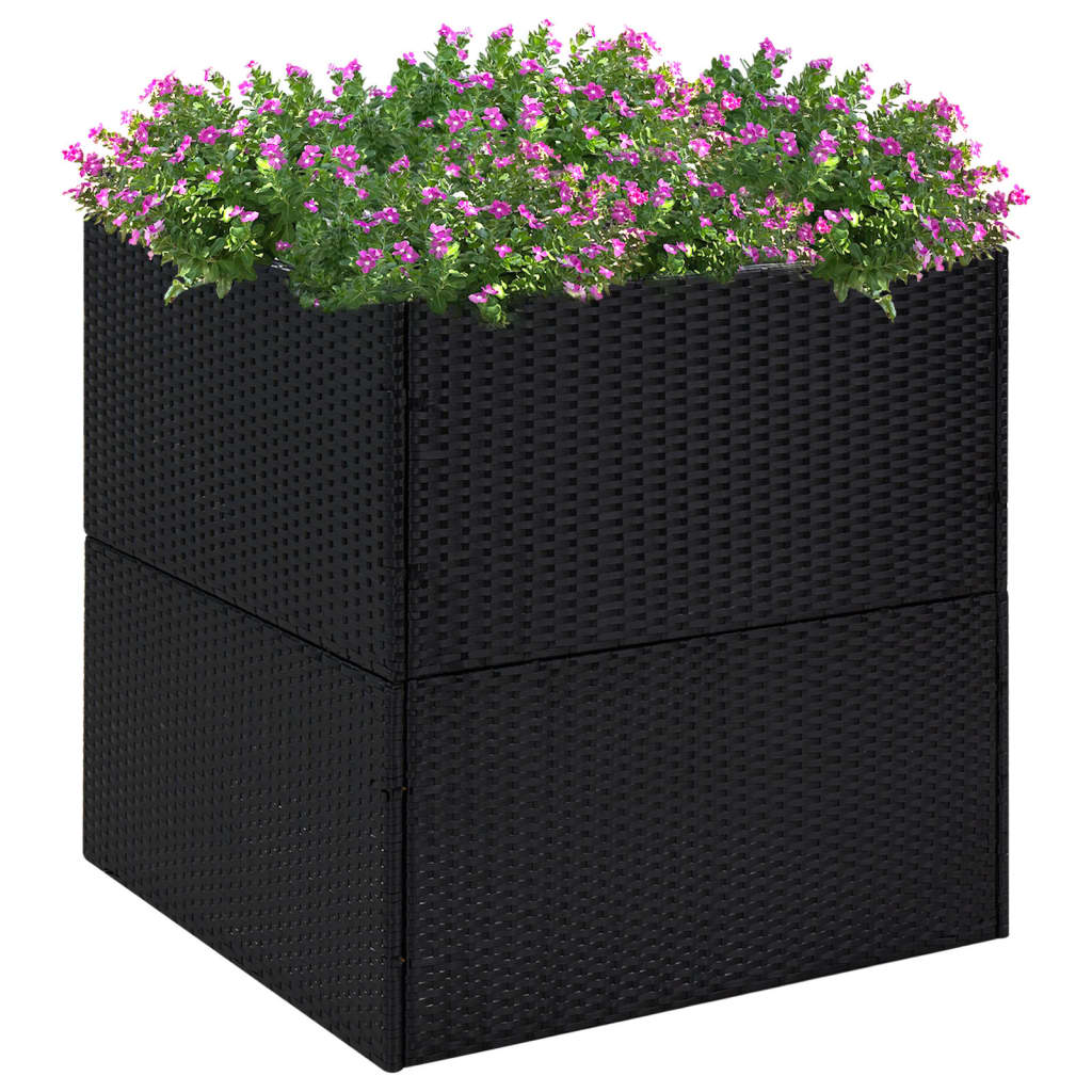 vidaXL plantekasse 80x80x80 cm polyrattan sort vidaXL plantekasse 80x80x80 cm polyrattan sort