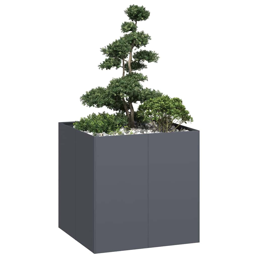 vidaXL plantekasse 80x80x80 cm stål antracitgrå vidaXL plantekasse 80x80x80 cm stål antracitgrå