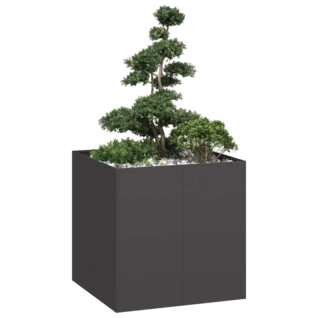 vidaXL plantekasse 80x80x80 cm stål sort vidaXL plantekasse 80x80x80 cm stål sort