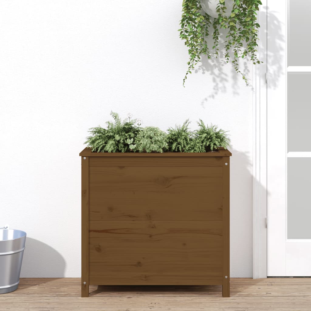 vidaXL plantekasse 82,5x40x78 cm massivt fyrretræ gyldenbrun vidaXL plantekasse 82,5x40x78 cm massivt fyrretræ gyldenbrun