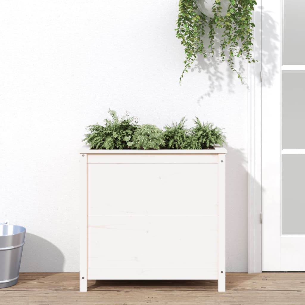 vidaXL plantekasse 82,5x40x78 cm massivt fyrretræ hvid vidaXL plantekasse 82,5x40x78 cm massivt fyrretræ hvid