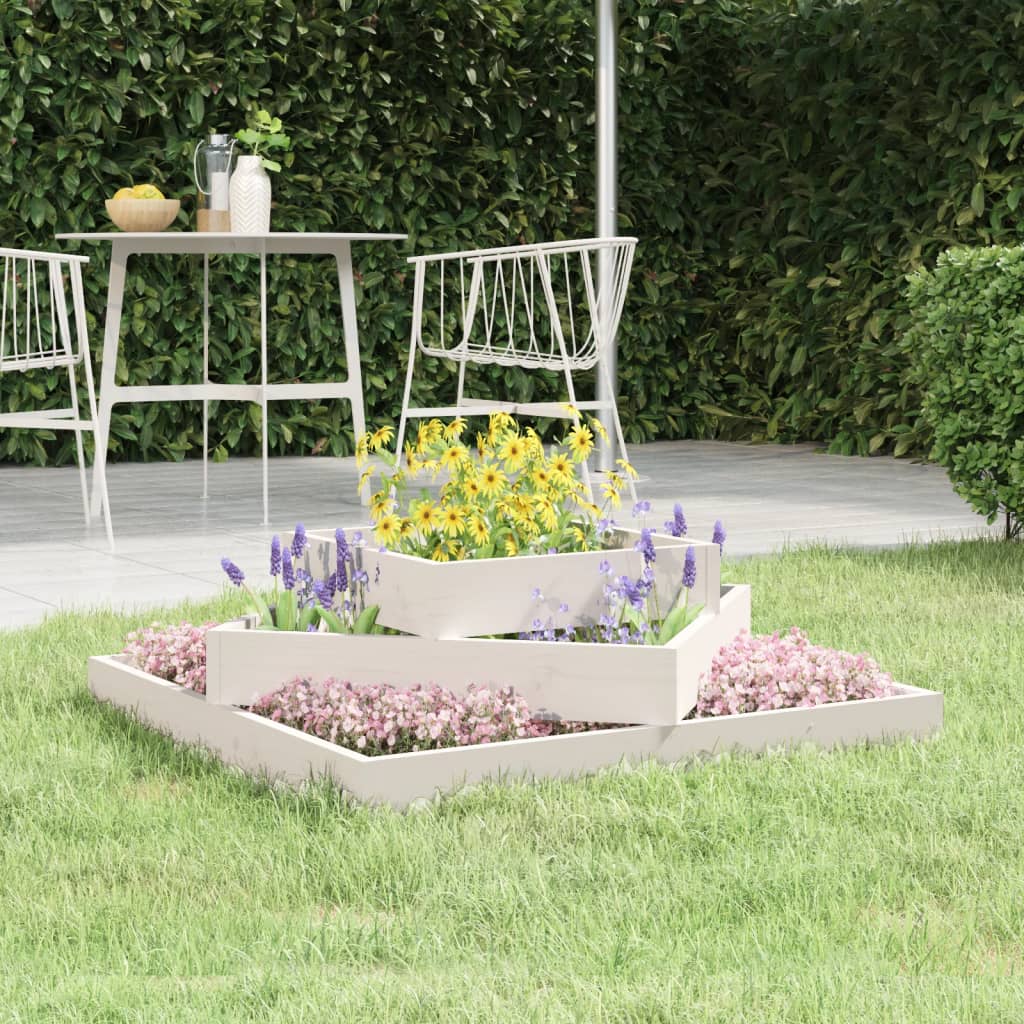 vidaXL plantekasse 83x83x27 cm massivt fyrretræ hvid vidaXL plantekasse 83x83x27 cm massivt fyrretræ hvid