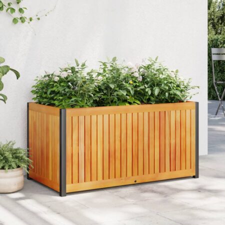 vidaXL plantekasse 85x45x44 cm massivt akacietræ og stål