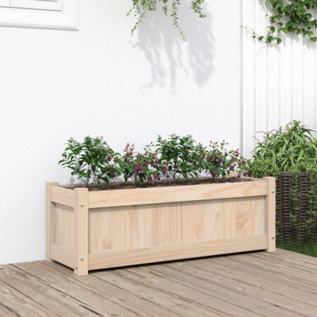 vidaXL plantekasse 90x31x31 cm massivt fyrretræ